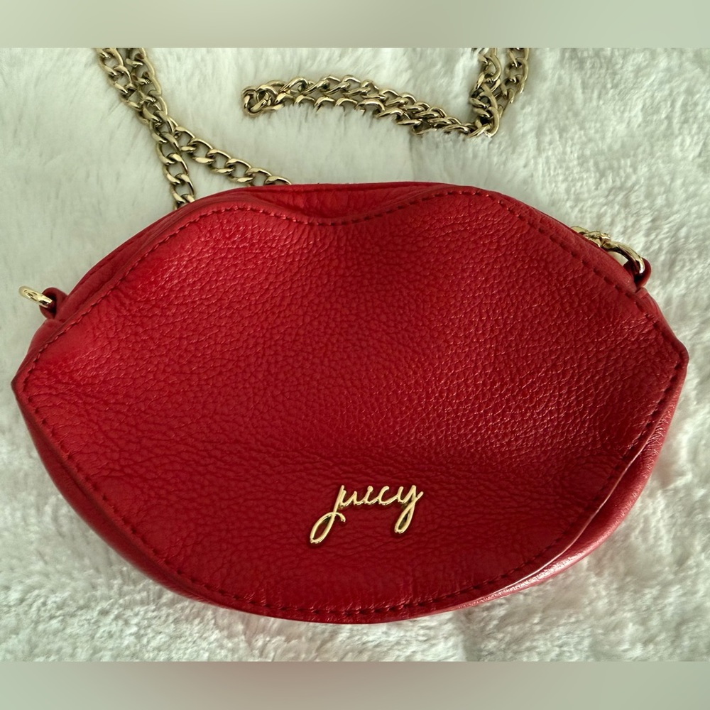 Juicy Couture Red Crossbody Bag with Gold Chain